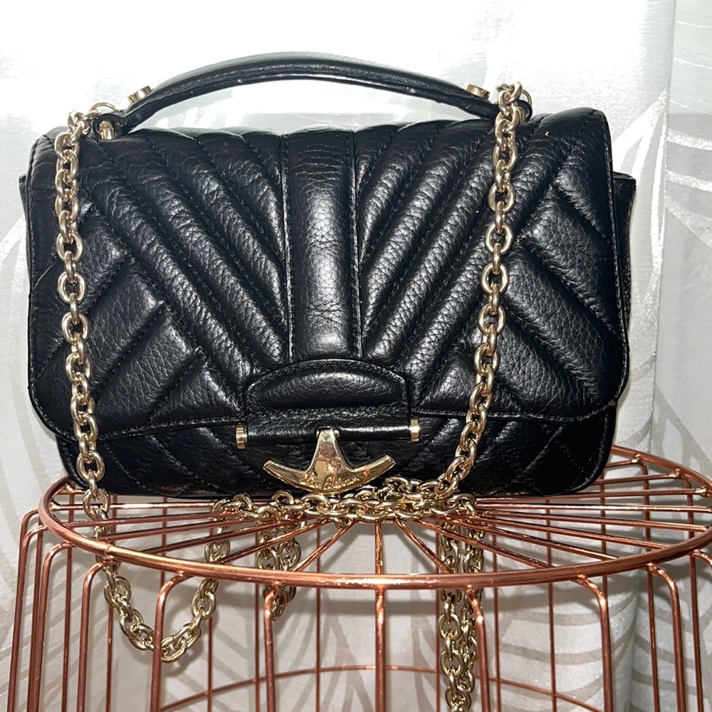 Sam Eldelman black leather crossbody
